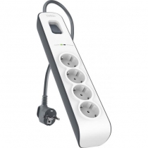 Сетевой фильтр Belkin 4хSchuko, c защитой от перенапряжения, 525 Дж, 2m White BSV400vf2M