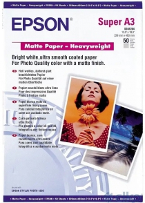 Бумага Epson A3+ Matte Paper-Heavyweight, 50л. C13S041264