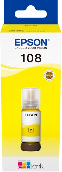 Контейнер c чернилами Epson 108 EcoTank L8050/L18050 yellow C13T09C44A