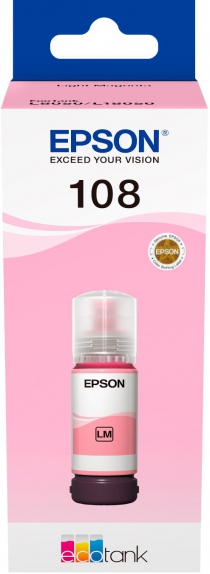 Контейнер c чернилами Epson 108 EcoTank L8050/L18050 light magenta C13T09C64A
