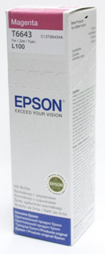Контейнер з чорнилом Epson T6643 EcoTank L110/L120/L121/L1300/L1455/L210/L300/L3050/L3060/L3070/L355/L382/L386/L486/L550/L605/L655/L364/L132/L222/L312/L366/L456 C13T66434A