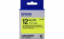 Картридж с лентой Epson LK4YBF принтерів LW-300/400/400VP/700 Fluorescent Black/Yellow 12mm/9m C53S654010