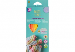 Олівці кольорові преміум "PASTEL" тригранні, 12 кольорів COOLFORSCHOOL CF15184