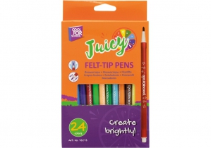 Фломастеры круглые Juicy, 24 цвета COOLFORSCHOOL CF15213