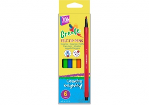 Фломастери 6 кольорів, в коробці COOLFORSCHOOL CF15215