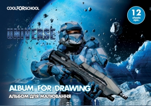 Альбом для рисования на скобе, 12 листов, "For Boys" COOLFORSCHOOL CF60901-02