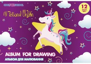 Альбом для малювання на скобі, 12 аркушів, "For Girls" COOLFORSCHOOL CF60901-09