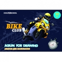 Альбом для рисования на скобе, 20 листов, "Bike Club" COOLFORSCHOOL CF60902-03