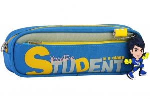 Пенал на 2 відділення з брелоком COOLFORSCHOOL CF6899-blue