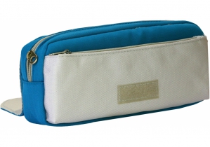 Пенал на 2 відділення з кишенею COOLFORSCHOOL CF6920-blue