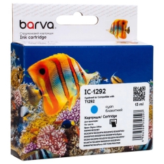 Картридж совместимый Epson T1292 (C13T12924011/C13T12924012) 500 стр, голубой Barva (IC-1292) CI-BAR-EPS-T1292-C