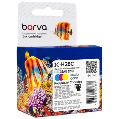 Картридж совместимый HP 28 (C8728AE) 240 стр, 3-х цветный Barva (IC-H28C) CI-BAR-HP-C8728AE-C
