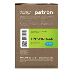 Картридж совместимый Canon 040h green label, голубой Patron (pn-040hcgl) CT-CAN-040H-C-PN-GL