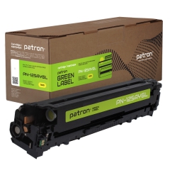 Картридж сумісний HP 125a (cb542a) green label, жовтий Patron (pn-125aygl) CT-HP-CB542A-Y-PN-GL