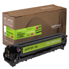 Картридж сумісний HP 128 (ce323a) green label, пурпуровий Patron (pn-128amgl) CT-HP-CE323A-M-PN-GL
