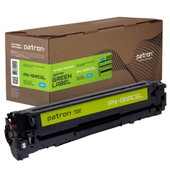 Картридж сумісний HP 131a (cf211a) green label, блакитний Patron (pn-131aсgl) CT-HP-CF211A-C-PN-GL