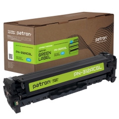 Картридж сумісний HP 312a (cf381a) green label, блакитний Patron (pn-312acgl) CT-HP-CF381A-C-PN-GL
