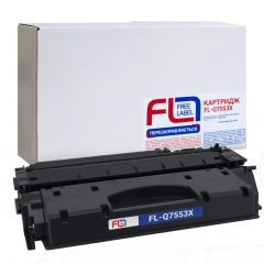 Картридж сумісний HP 53x (q7553x) free label (fl-q7553x) CT-HP-Q7553X-FL