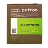 Картридж совместимый HP 207X (W2212X) Green Label, желтый Patron (PN-207XYGL) CT-HP-W2212X-Y-PN-GL