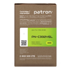 Тонер-картридж совместимый oki 46508733 green label, желтый Patron (pn-c332ygl) CT-OKI-C332-Y-PN-GL