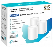 Маршрутизатор TP-LINK DECO X50 3PK AX3000 3xGE LANWAN MU-MIMO OFDMA DECO-X50-3-PACK