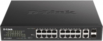 Коммутатор D-Link DES-1018MPV2 16xFE PoE, 2xSFP/GE, 246W