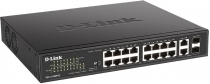 Коммутатор D-Link DES-1018MPV2 16xFE PoE, 2xSFP/GE, 246W