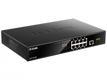 Коммутатор D-Link DGS-1010MP 9xGE PoE, 1xSFP, 125W