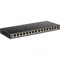 Коммутатор D-Link DGS-1016S/E 16xGE, Неуправляемый