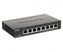 Коммутатор D-Link DGS-1100-08PV2 8xGE PoE 64Вт, EasySmart