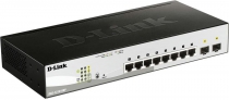 Коммутатор D-Link DGS-1210-08P 8x1GE PoE, 2xSFP