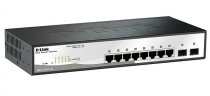Коммутатор D-Link DGS-1210-10 8xGE, 2xSFP WebSmart