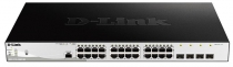 Коммутатор D-Link DGS-1210-28MP 24xGE PoE, 4xSFP, 370W, WebSmart