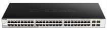 Коммутатор D-Link DGS-1210-52/ME/B 48xGE, 4xSFP/GE, MetroEthernet