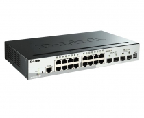Коммутатор D-Link DGS-1510-20/E 16xGE, 2xSFP, 2xSFP+, SmartPro