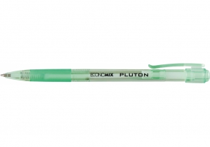 Ручка кулькова автомат. ECONOMIX PLUTON 0,5 мм. Корпус асорті, пише синім E10101-25