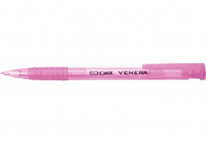 Ручка шариковая автомат. ECONOMIX VENERA 0,5 мм. Корпус ассорти, пишет синим E10105-25