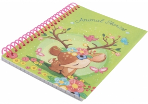 Блокнот "Animal Story" А6 100х143мм, пластикова обкладинка, ПВХ спіраль, 48 арк. ECONOMIX E20319-96