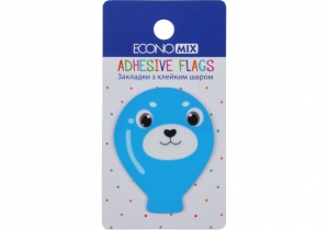 Закладки з клейким шаром 40х50 мм Economix Fun balloons, 20 шт., пластикові E20967-04