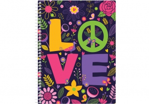 Блокнот "Valentine: Love" А5 (150х200), пластикова обкладинка, спіраль, 80 арк., клітинка ECONOMIX E21951-10