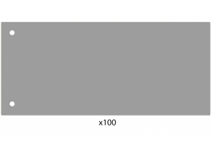 Роздільник аркушів 240*105мм Economix, пластик, сірий, 100 шт. E30811-10