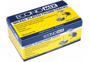 Кнопки металлические Economix, никелированные, 100 шт. E41101