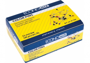 Шпильки кольорові 33 мм Economix, 100 шт. E41104