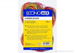 Гумки для грошей Economix, 200г, асорті E41507