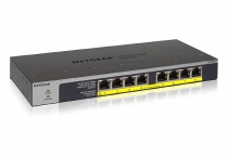 Коммутатор NETGEAR GS108LP 8xGE PoE+ (60Вт), FlexPoE, неуправляемый GS108LP-100EUS