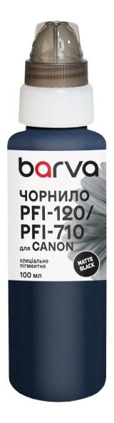 Чорнило для Canon PFI-120/PFI-710 MBK спеціальне 100 мл, пігментне, матово-чорне Barva (C120-893e) I-BARE-C120-100-MB