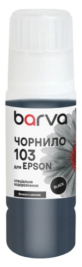 Чорнило для Epson 103 BK спеціальне 65 мл, OneKey, водорозчинне, чорне Barva (E103-690e) I-BARE-E-103-065-B