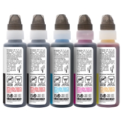 Комплект чорнил Epson 105/106 спеціальні 5x100 мл, флакон onekey (1k), пігментне/водорозчинні, bk/pb/c/m/y Barva (e105-1k-mp) I-BARE-E-105-1K-MP