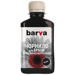 Чорнило Barva для фабрик друку Epson m1100/m3170 (110) Black 180 мл пігмент (e110-725) I-BARE-E-110-180-B-P