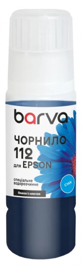 Чорнило для Epson 112 C спеціальне 70 мл, OneKey, водорозчинне, блакитне Barva (E112-818e) I-BARE-E-112-070-C